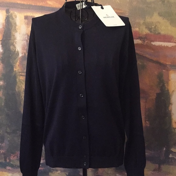 BNWT Authentic Moncler Navy Buttoned Cardigan